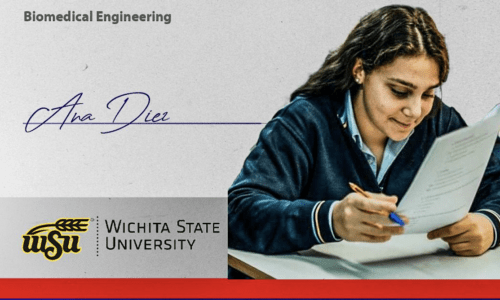 Ana Díez Navarro empieza Ingeniería Biomédica en Wichita State University gracias a una beca académica.